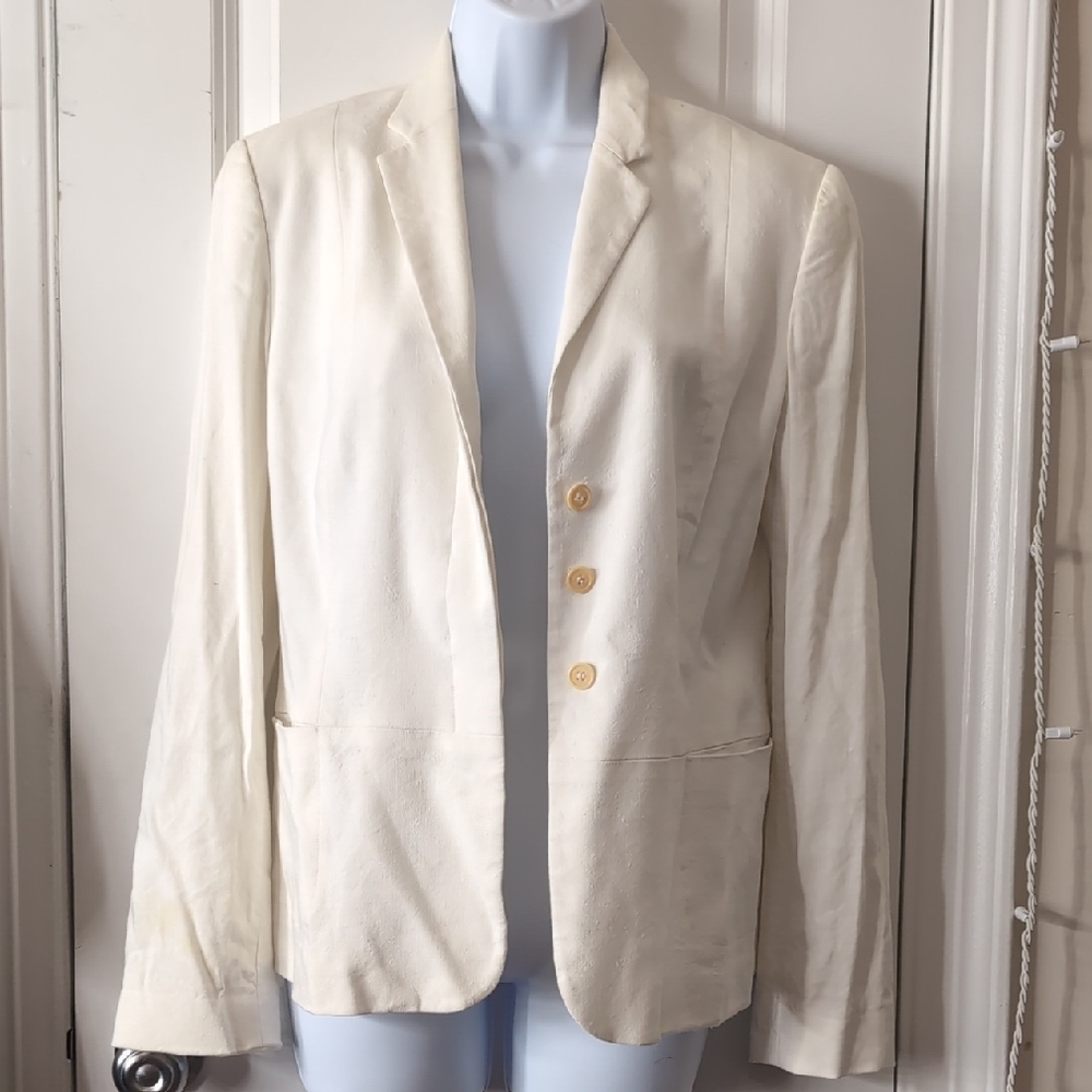 Calvin Klein Women's Cream Blazer